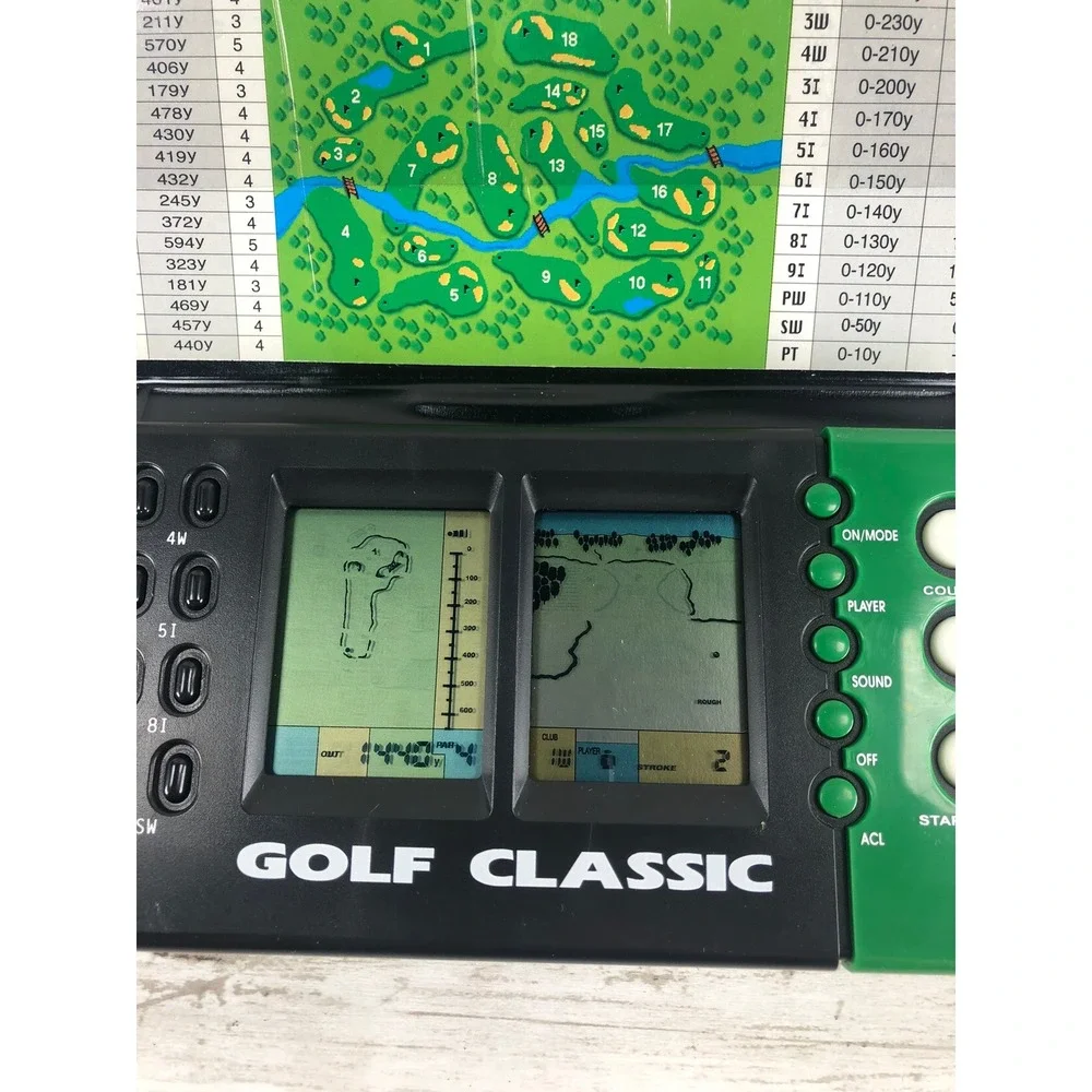 Vintage Golf Classic Electronic LCD Handheld Game WG-113 Box Tested Working